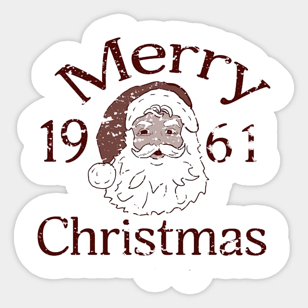 Vintage Merry Christmas 1961 Sticker by Eric03091978